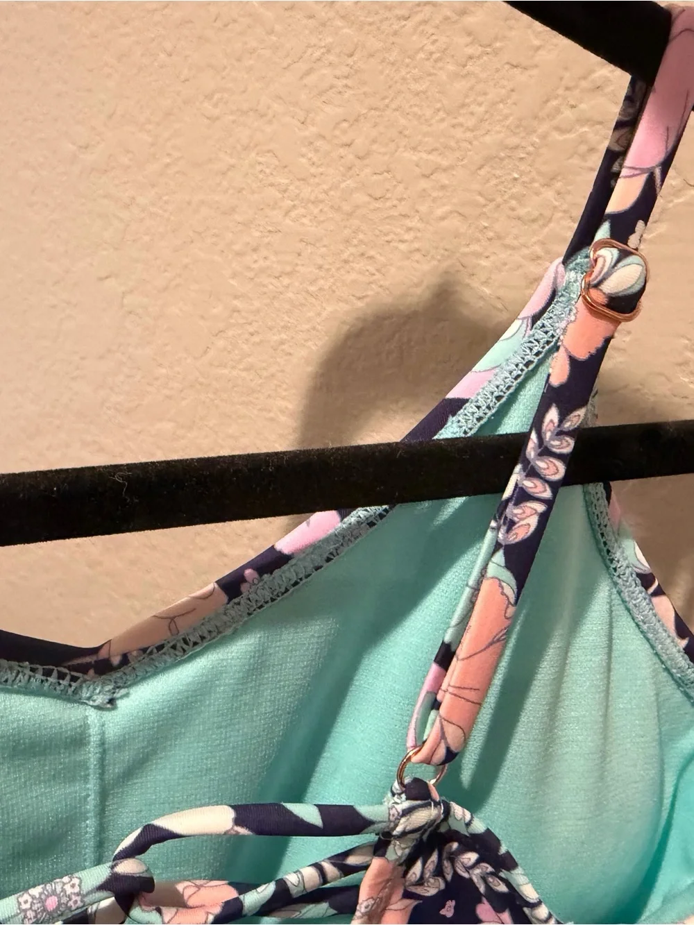 Raisins Navy Floral One-Piece Swimsuit with Pink & Mint Flowers